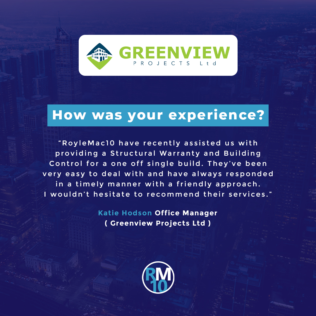 Structural Warranty Testimonial feedback from Green View Projects